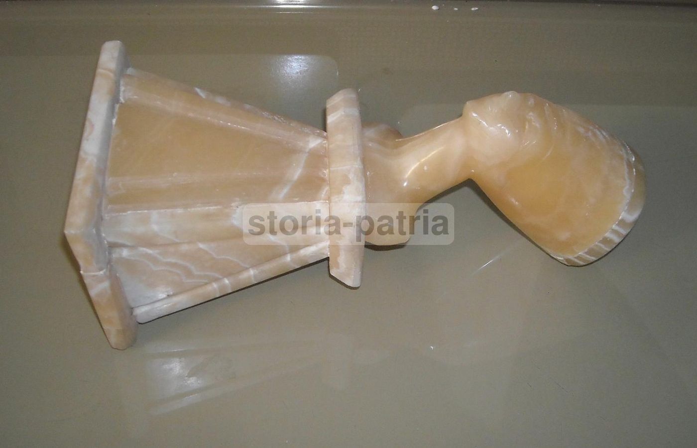 Lampada Scultura Faraone Egiziano In Marmo Anni '30