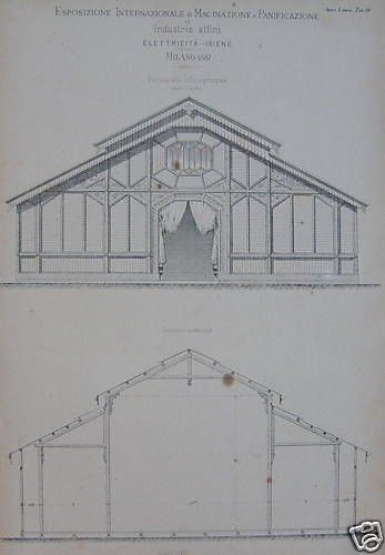 Esposizione Milano 1887: Stampa Litografica Galleria Principale