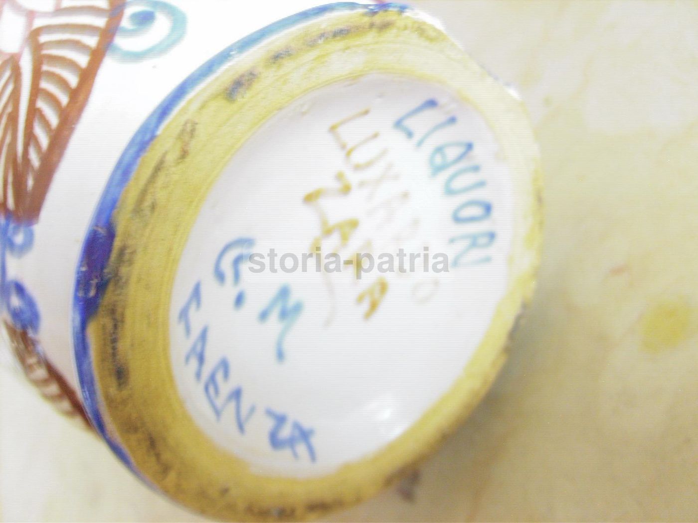 Bottiglia Ceramica Luxardo Faenza Anni '30 '40 Decoro Floreale
