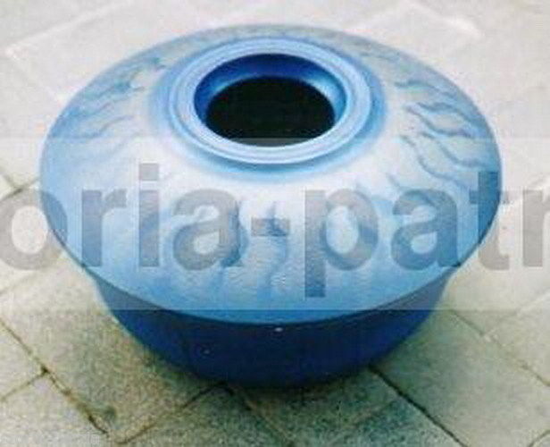 Vaso In Ceramica Di Faenza Con Decoro Futurista In Oro E Azzurro, Anni '30 '60