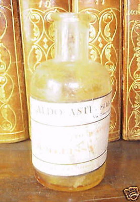 Bottiglia Acqua Di Melissa Aldo Asti Milano Anni '30
