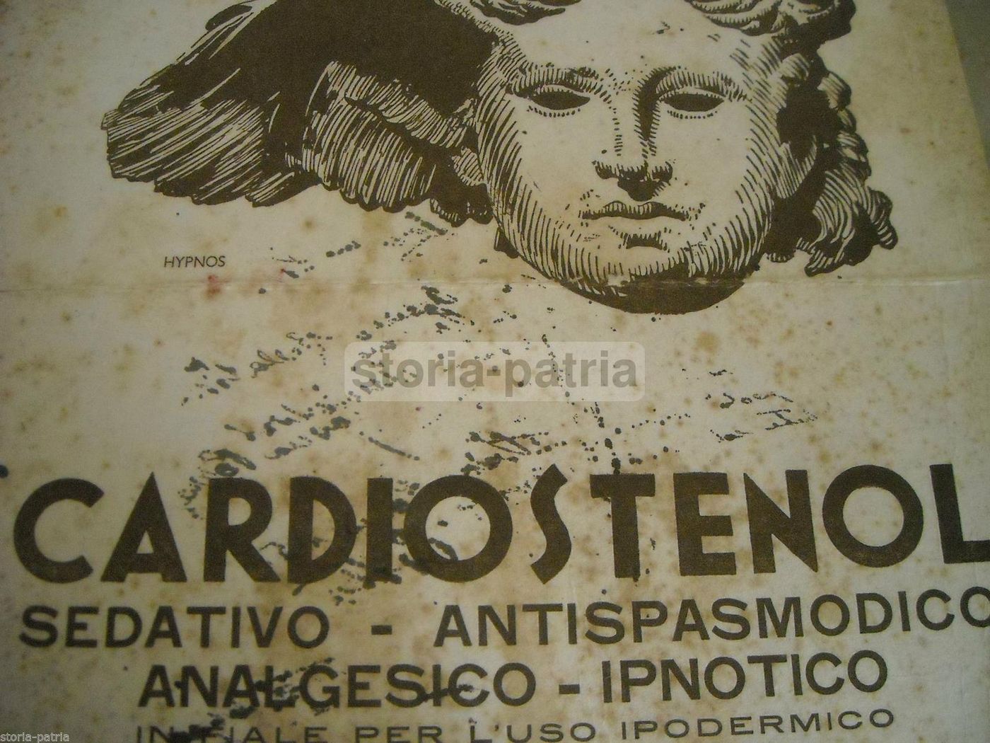 Carta Assorbente Pubblicitaria Cardiostenol Baroni 1935 Hypnos