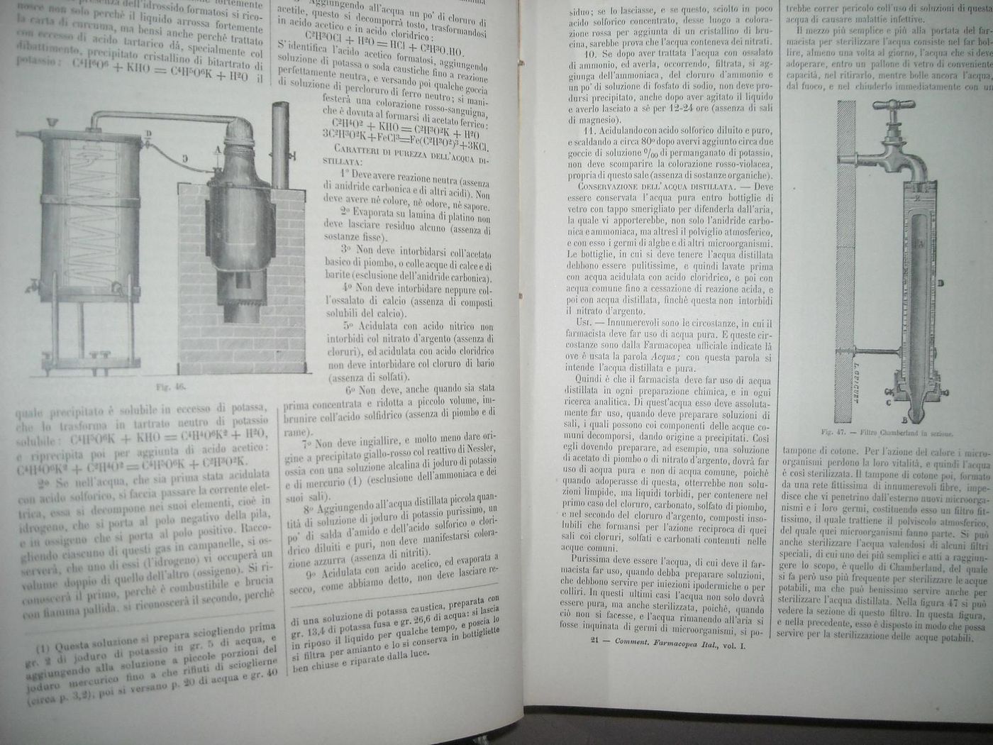 Commentario Farmacopea Italiana Di Icilio Guareschi, 1897 (6 Volumi)