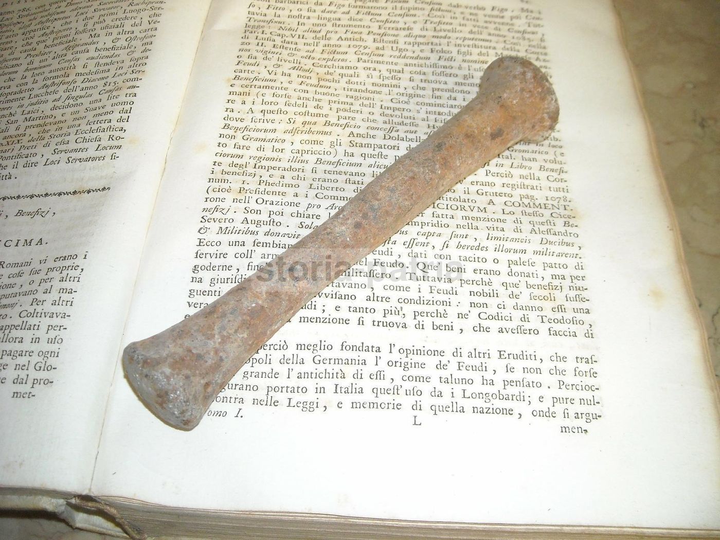 Antico Pestello In Ferro Battuto Del 1800 Da Farmacia Erboristeria