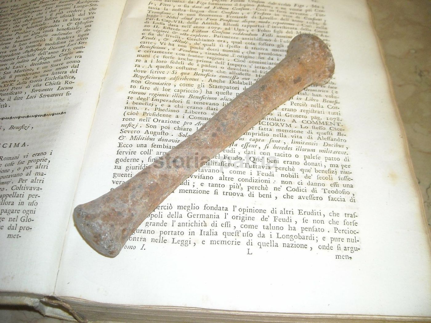 Antico Pestello In Ferro Battuto Del 1800 Da Farmacia Erboristeria