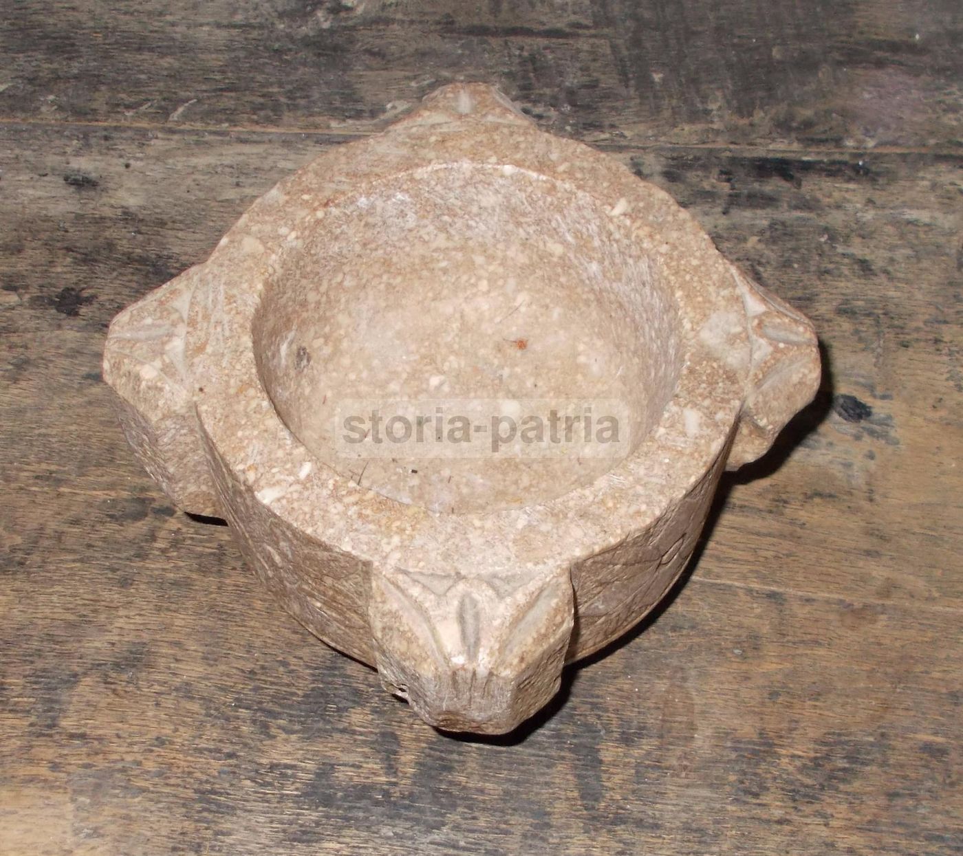 Antico Mortaio In Pietra Scolpito Xviii Xix Secolo Farmacia