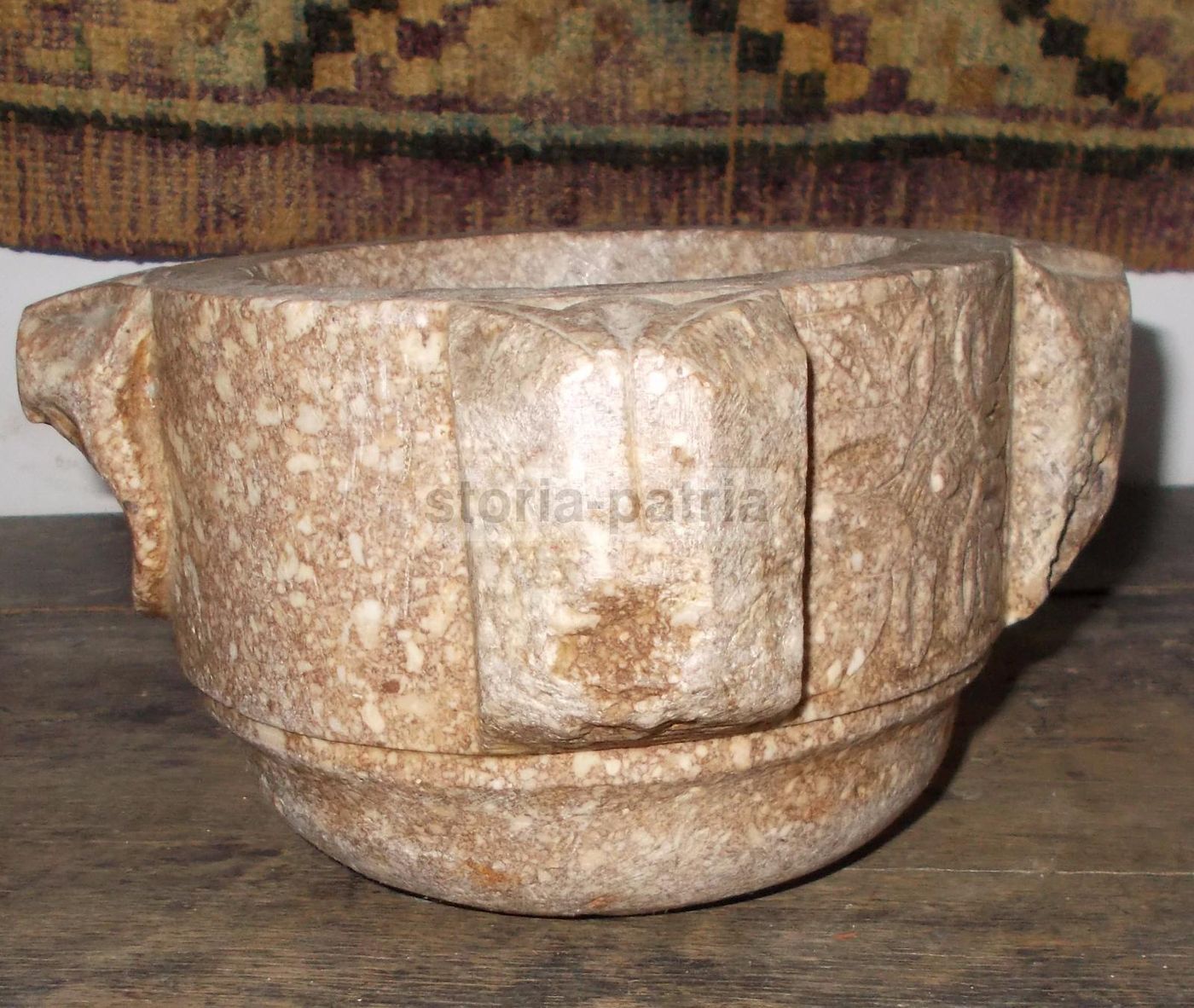 Antico Mortaio In Pietra Scolpito Xviii Xix Secolo Farmacia