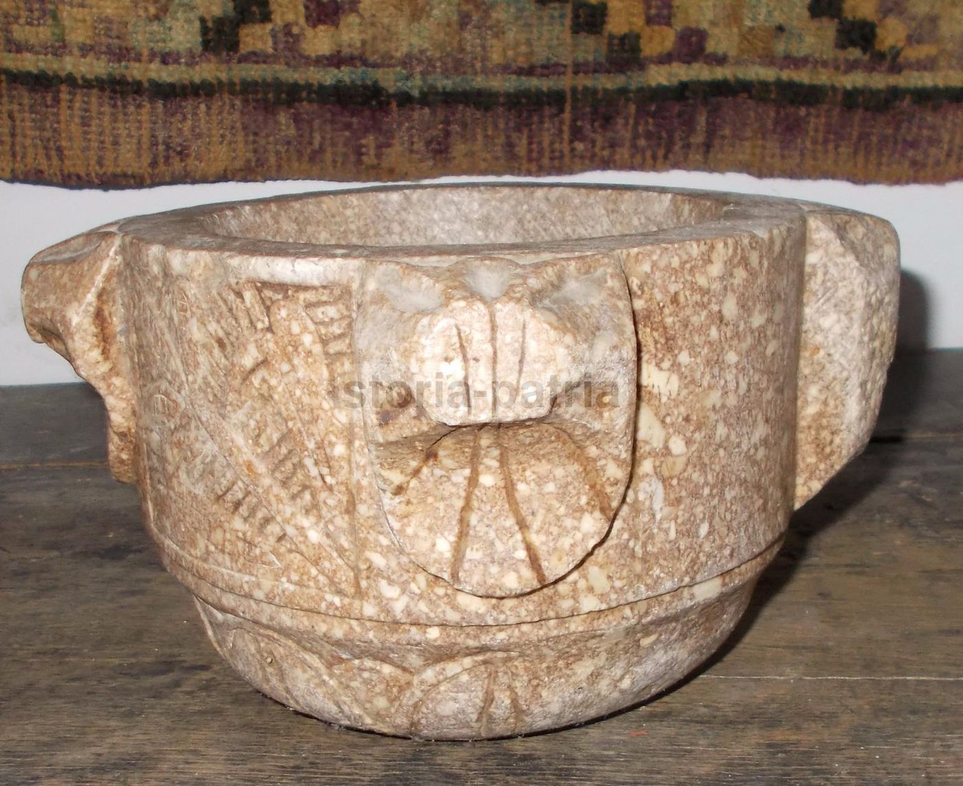Antico Mortaio In Pietra Scolpito Xviii Xix Secolo Farmacia