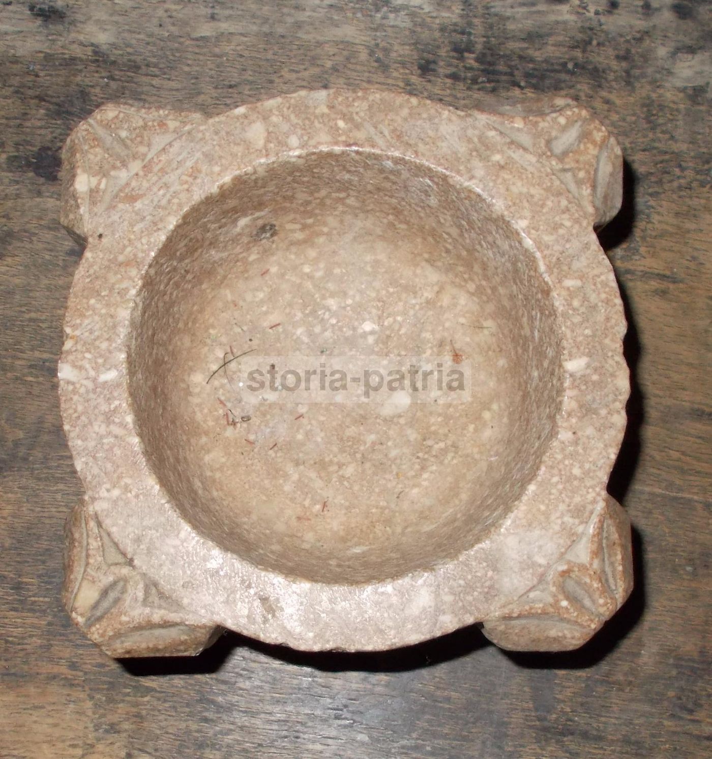 Antico Mortaio In Pietra Scolpito Xviii Xix Secolo Farmacia
