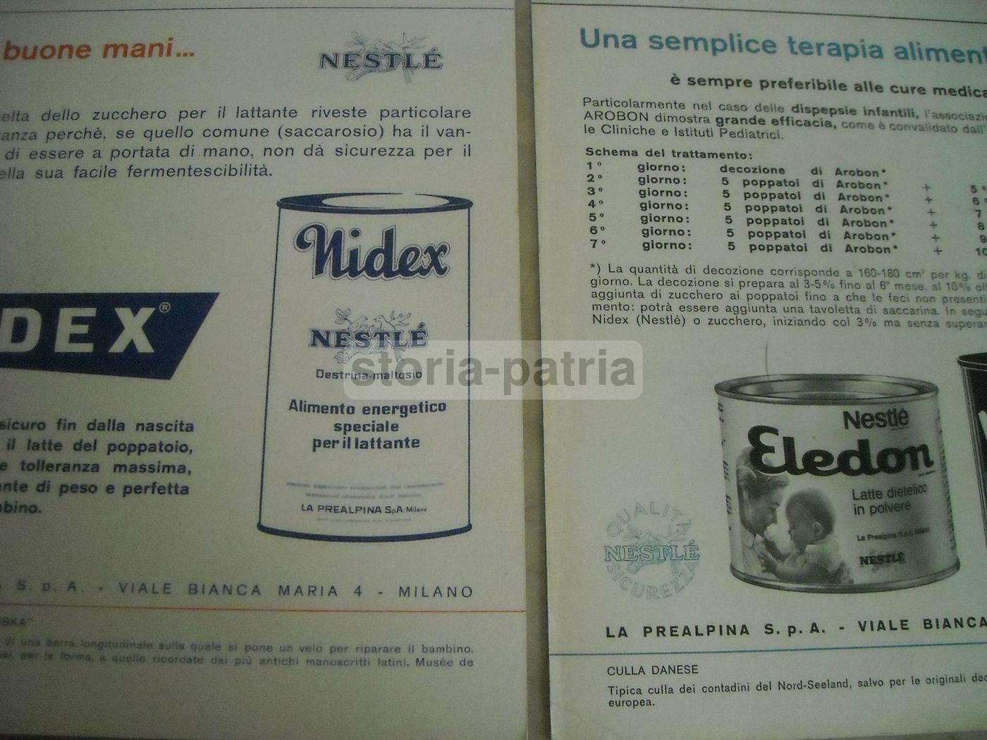 Stampe Pubblicitarie Nestlé, Culle Antiche E Folklore, 1965, La Prealpina