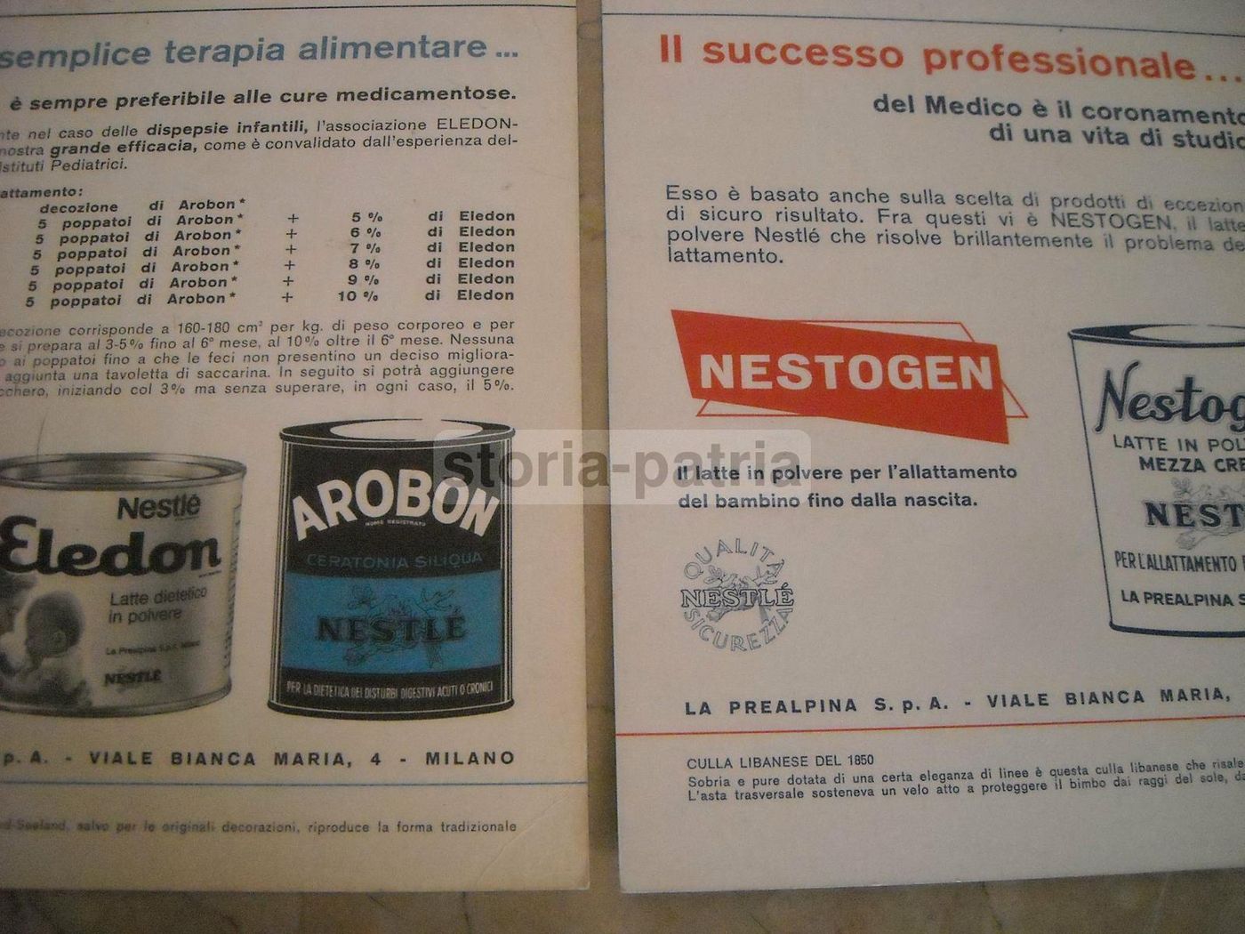 Stampe Pubblicitarie Nestlé, Culle Antiche E Folklore, 1965, La Prealpina