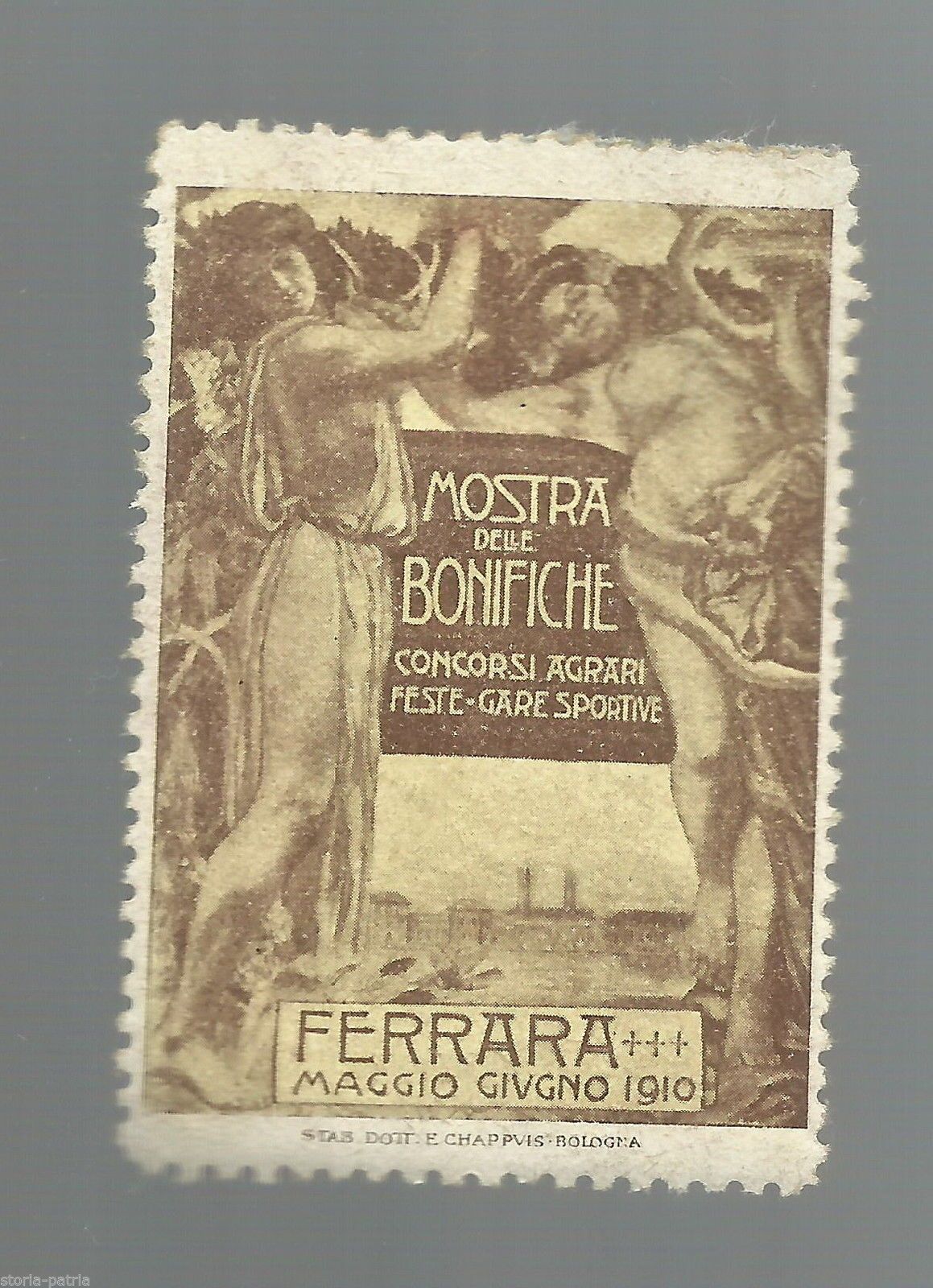 Mostra Delle Bonifiche Ferrara 1910: Stampa Pubblicitaria Antica