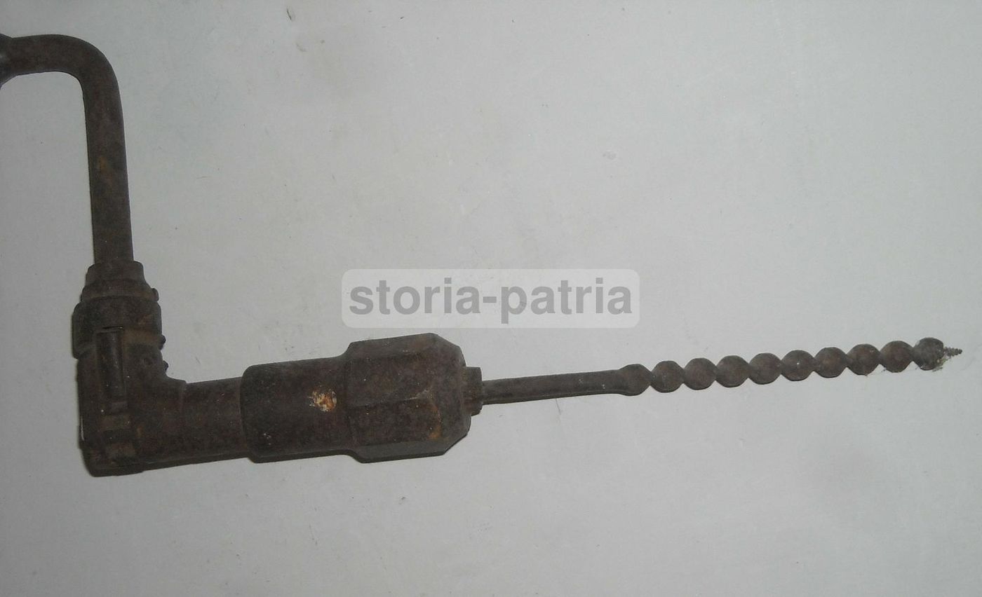 Antico Trapano Manuale In Ferro, Fine '800   Inizio '900