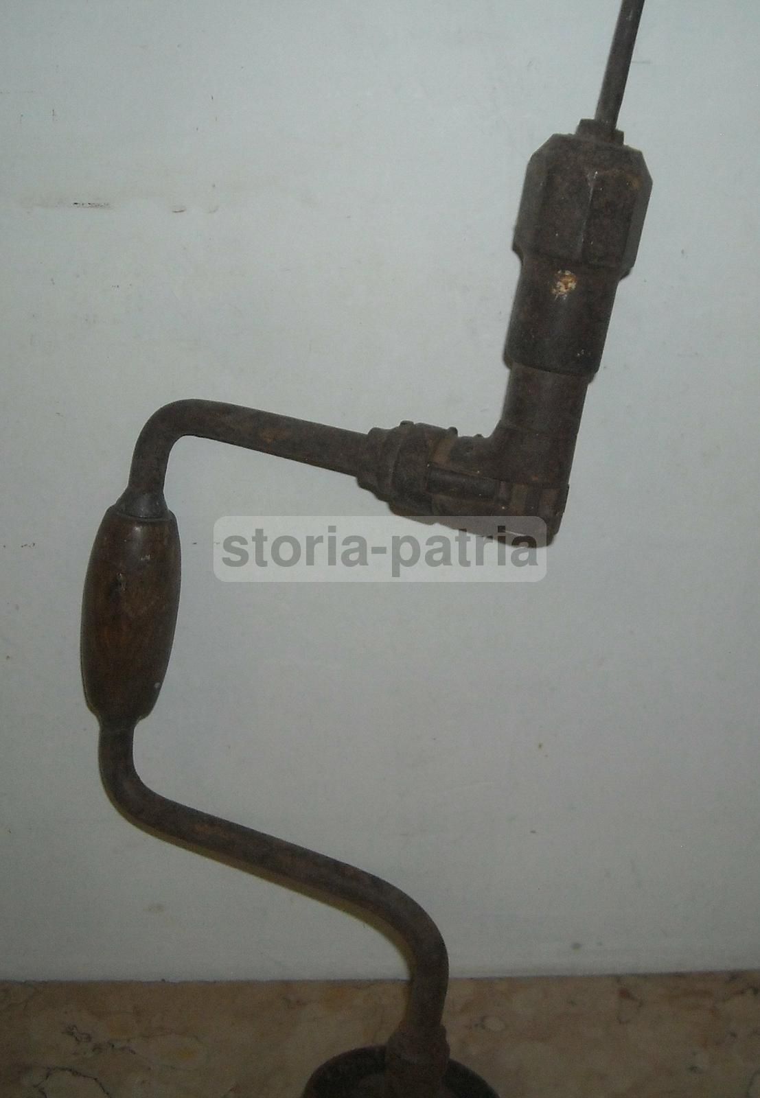 Antico Trapano Manuale In Ferro, Fine '800   Inizio '900