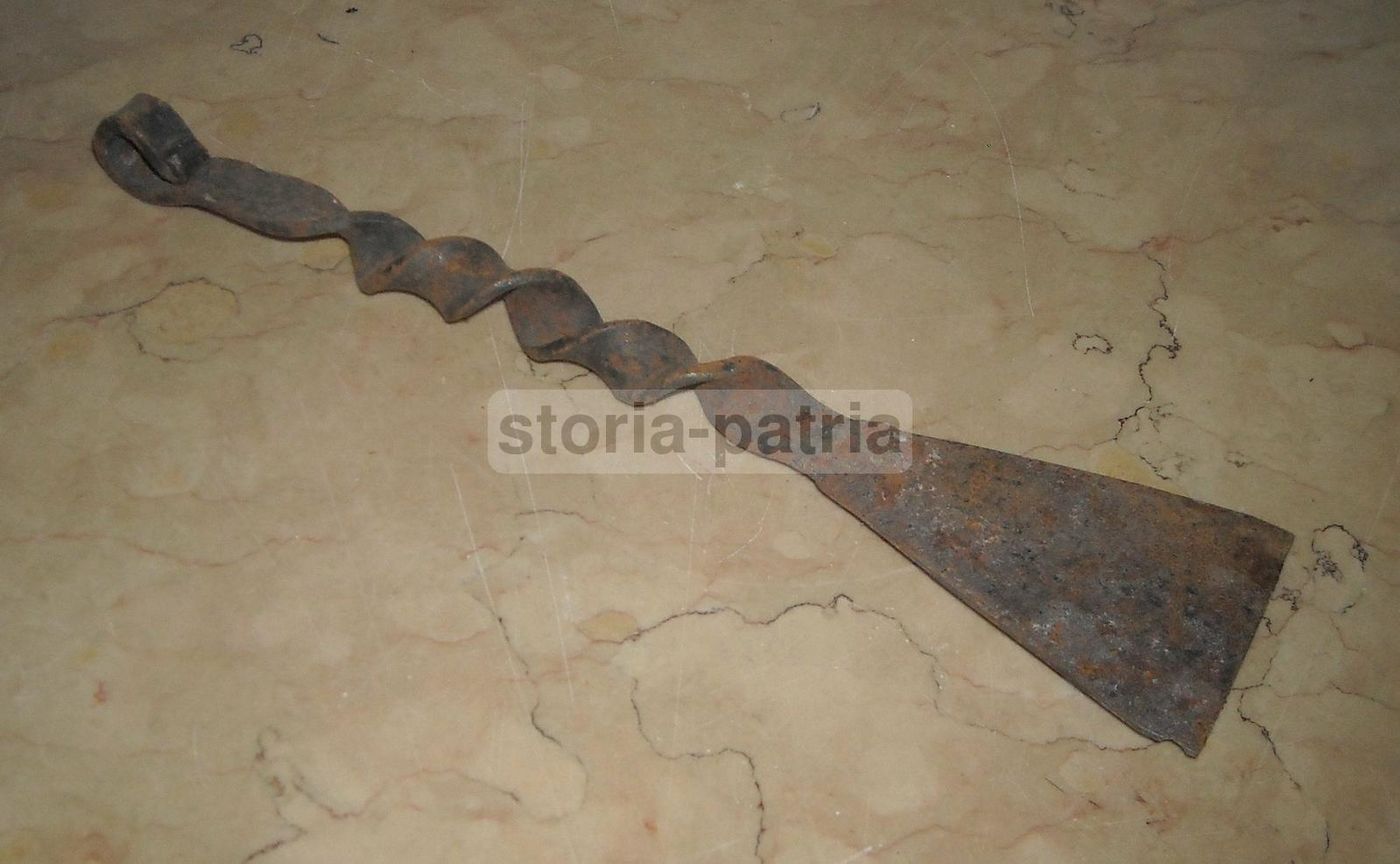 Antico Raschietto In Ferro Battuto Fine '800 Inizio '900 Da Collezione