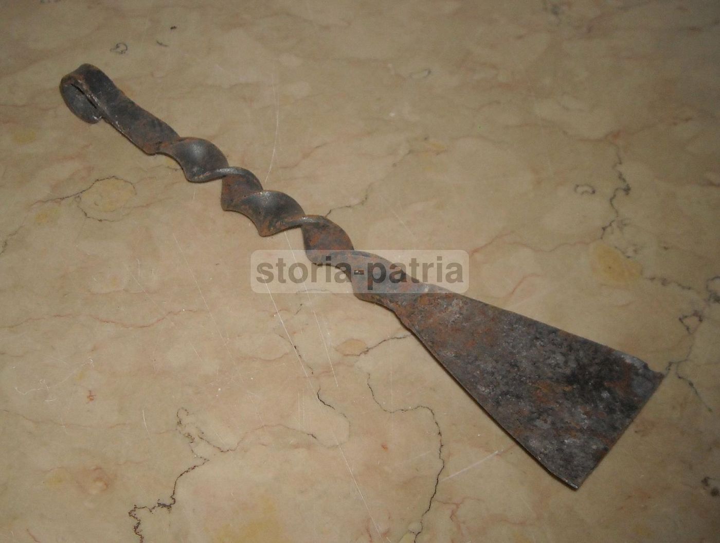 Antico Raschietto In Ferro Battuto Fine '800 Inizio '900 Da Collezione