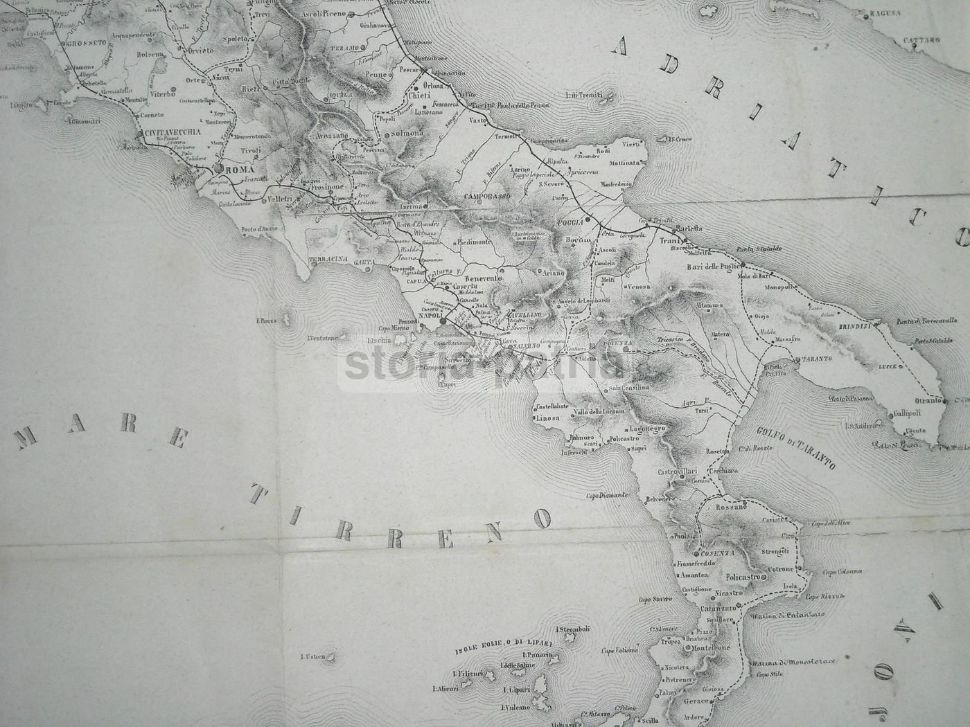 Mappa Delle Strade Ferrate Italiane, 1864