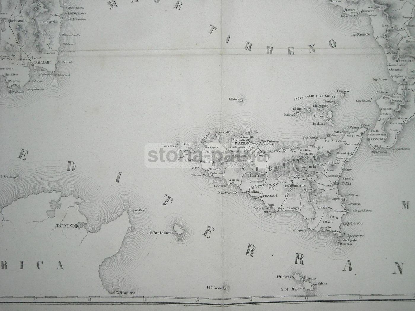 Mappa Delle Strade Ferrate Italiane, 1864