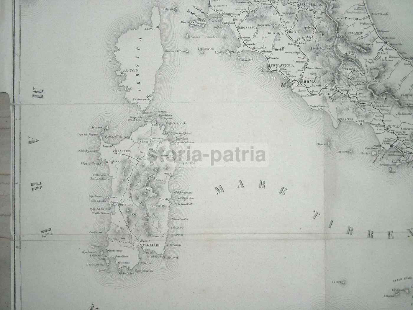Mappa Delle Strade Ferrate Italiane, 1864