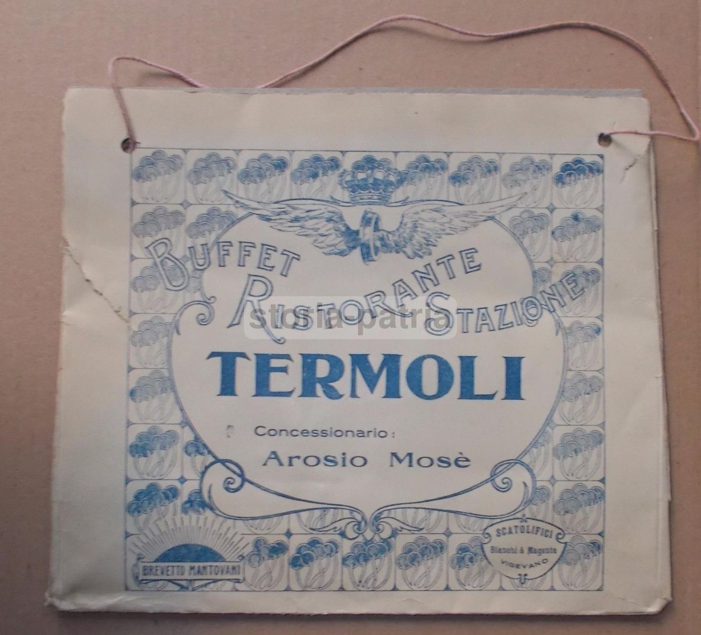 Sacchetto Buffet Stazione Ferroviaria Termoli, Arosio Mosè, Anni '20