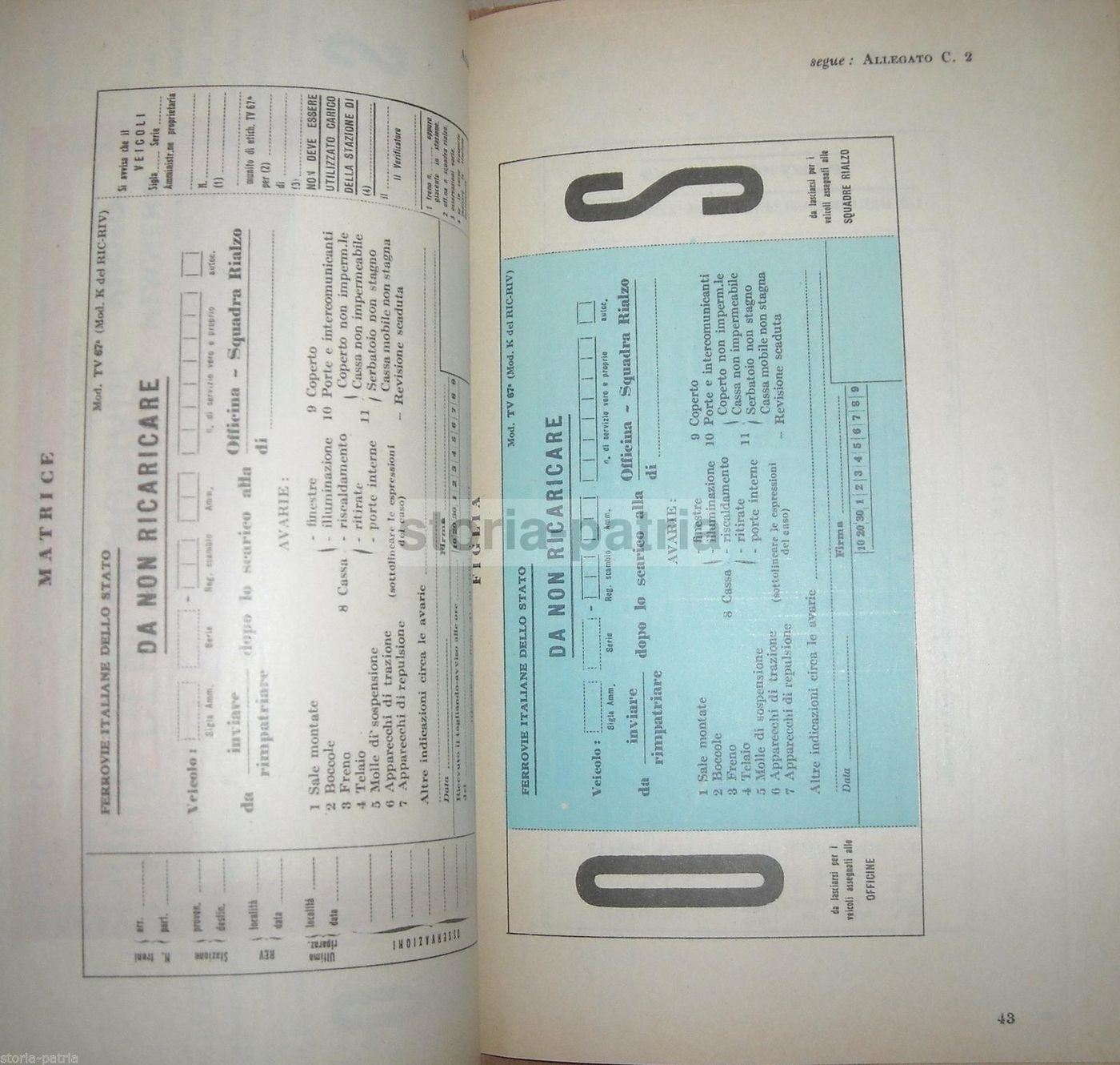 Manuale Ferrovie Dello Stato 1967   Etichette Segnalazione Vagoni