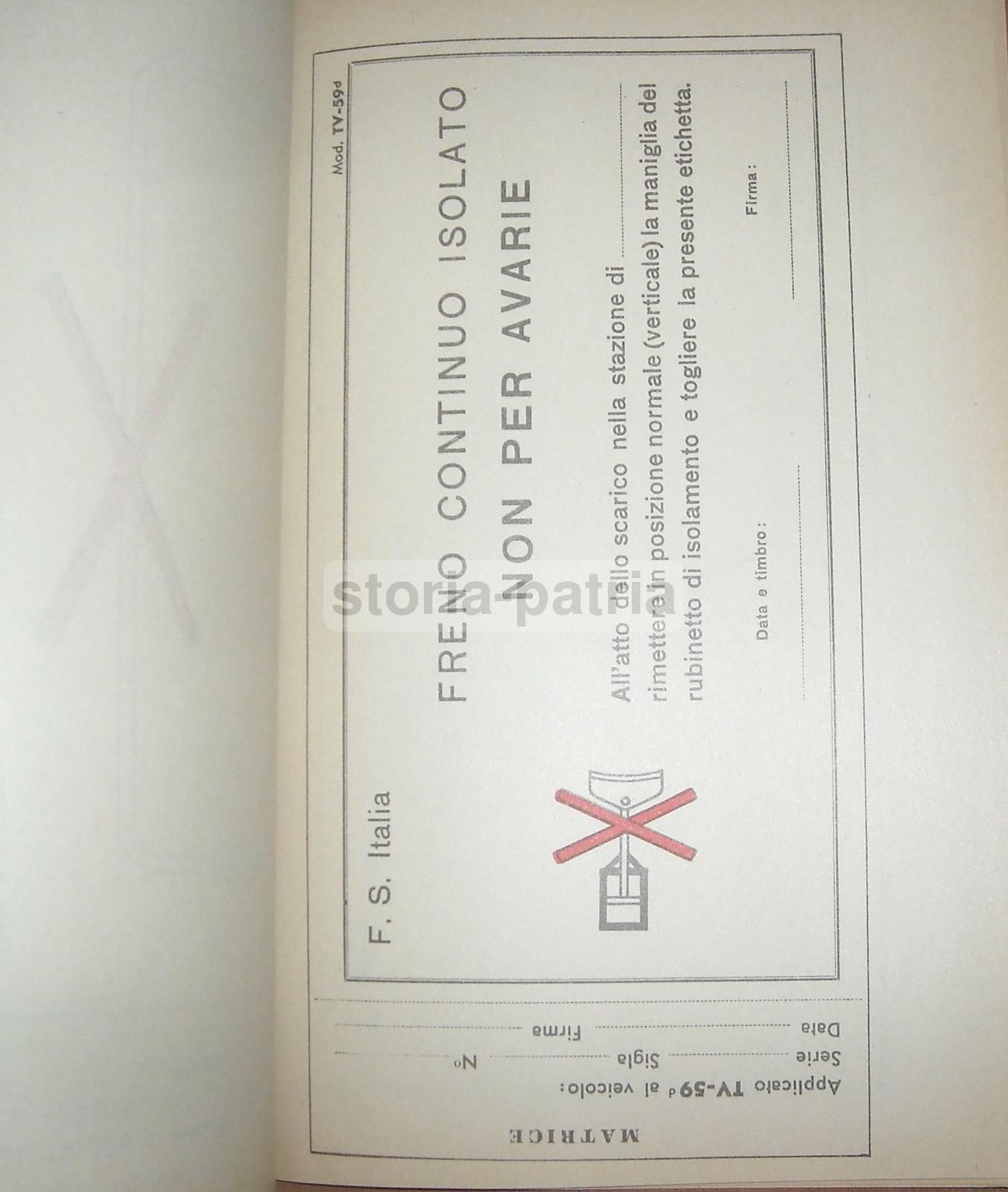 Manuale Ferrovie Dello Stato 1967   Etichette Segnalazione Vagoni