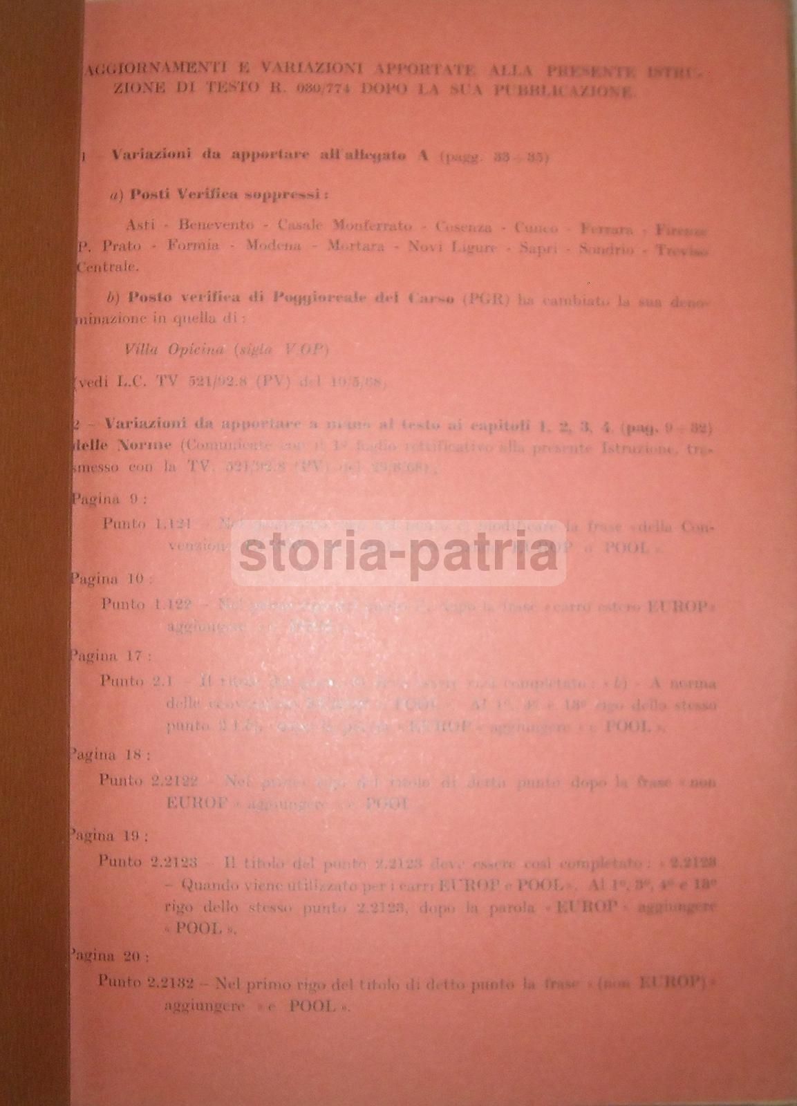 Manuale Ferrovie Dello Stato 1967   Etichette Segnalazione Vagoni