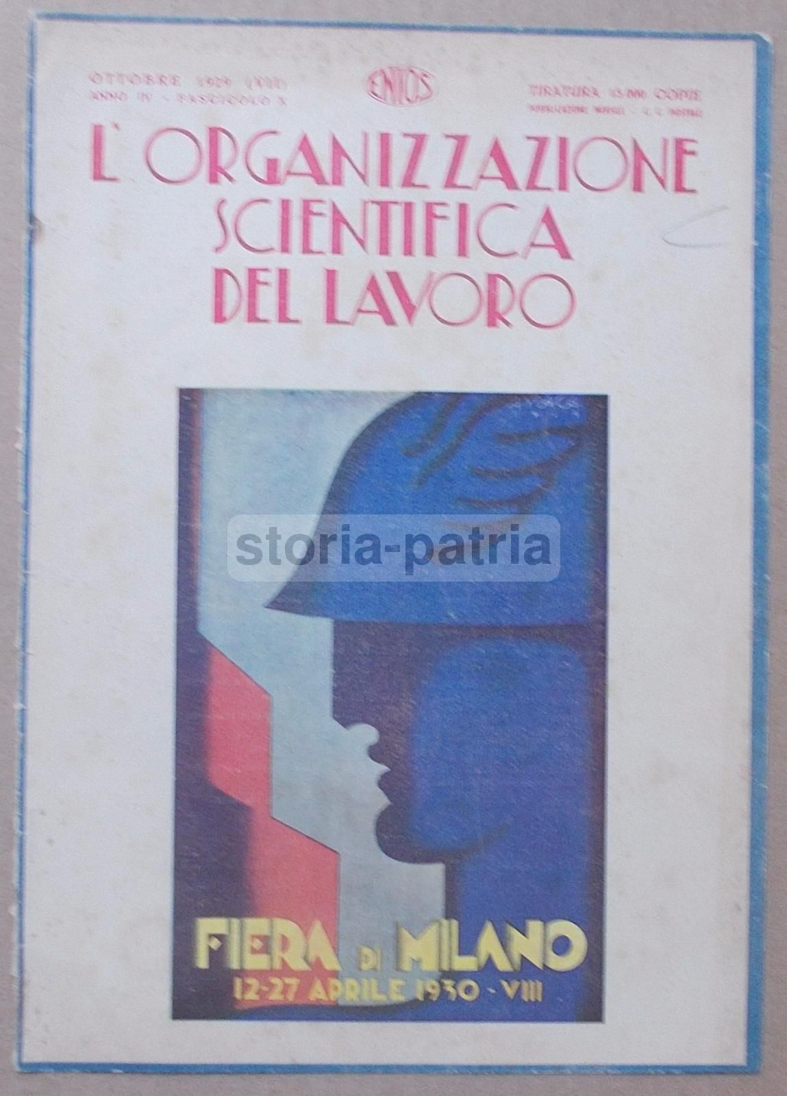 Fiera Di Milano 1930 Copertina Enios Calcolatrice Sundstrand