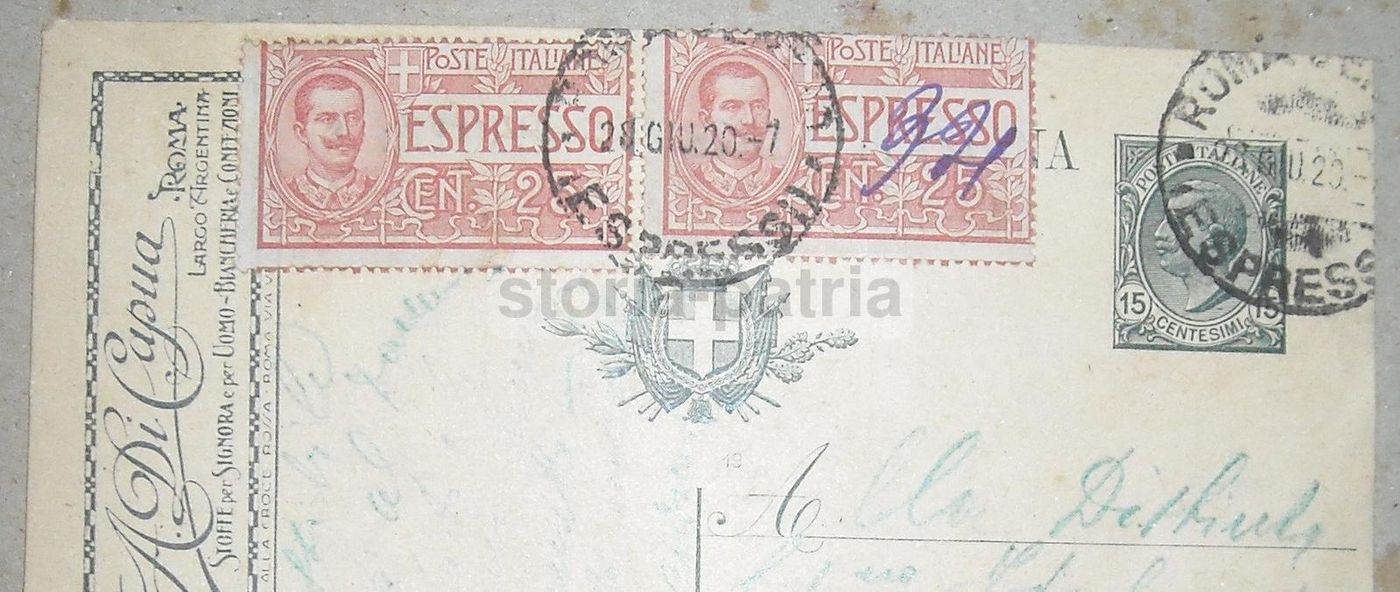 Cartolina Postale Pubblicitaria Di Capua, Roma 1920, Croce Rossa