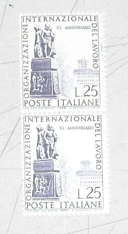 Francobolli ILO 1959 Vangelli Organizzazione Internazionale Lavoro