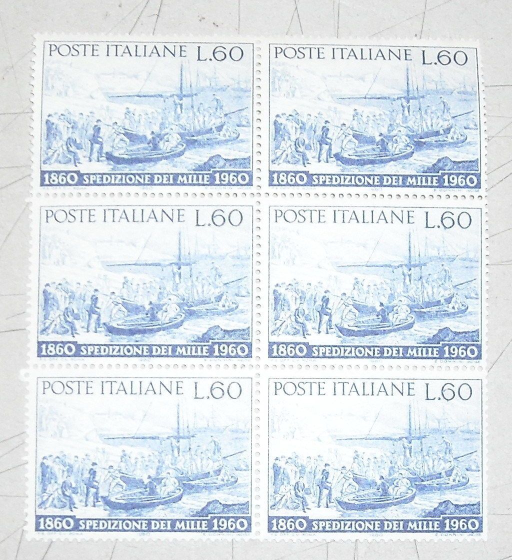 Francobolli Centenario Spedizione Dei Mille Garibaldi 1860 1960