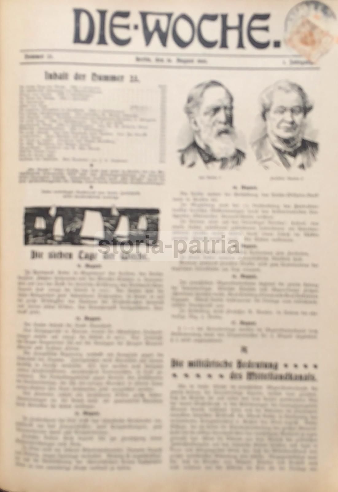 Francobollo 1 Kreuzer Su Giornale Die Woche, Berlino 1899