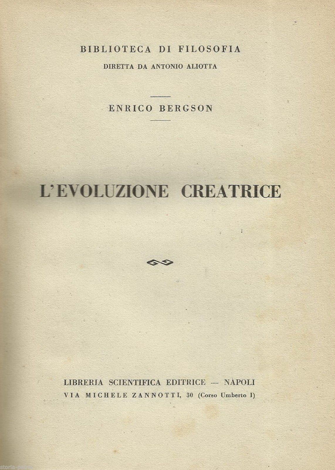 L'Evoluzione Creatrice Di Henri Bergson