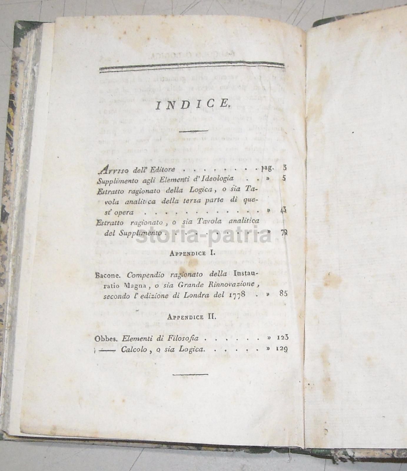 Elementi d'Ideologia: Logica. Destutt De Tracy, 1817