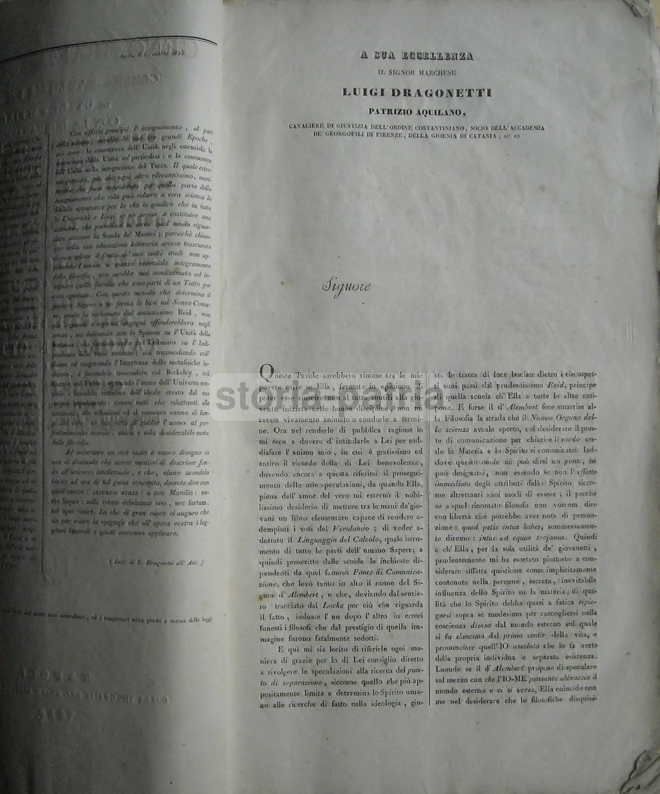Geno Grafia Dello Scibile, De Pamphilis 1829 Napoli Rara Prima