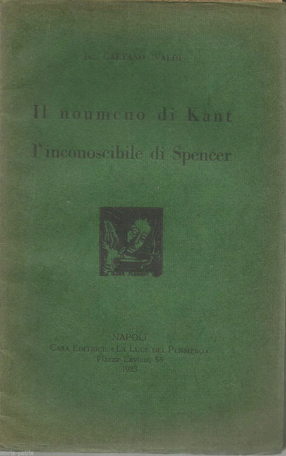 Il Noumeno di Kant e l'Inconoscibile di Spencer (1923)