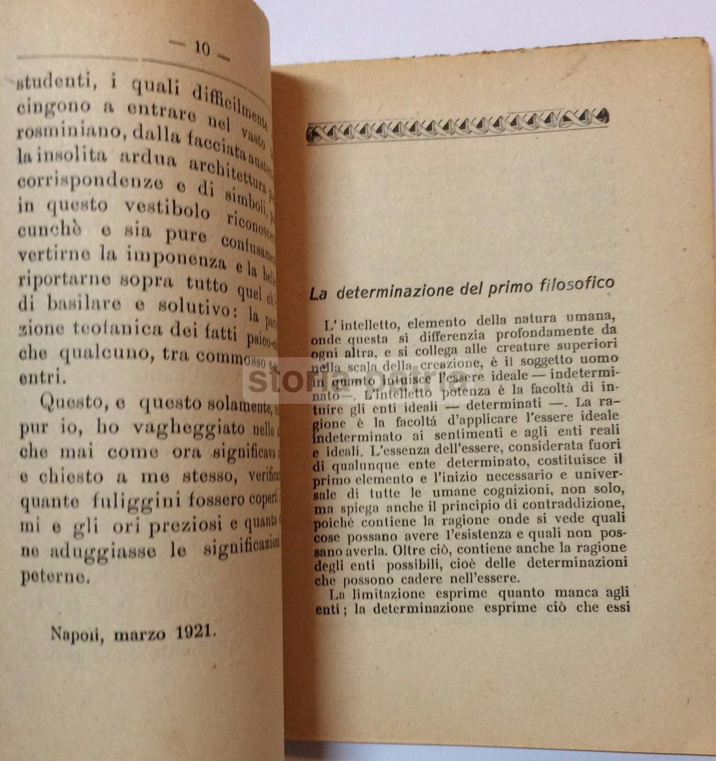 Rosmini. Il Problema Fondamentale. Della Rocca, 1922. Rara Edizione.