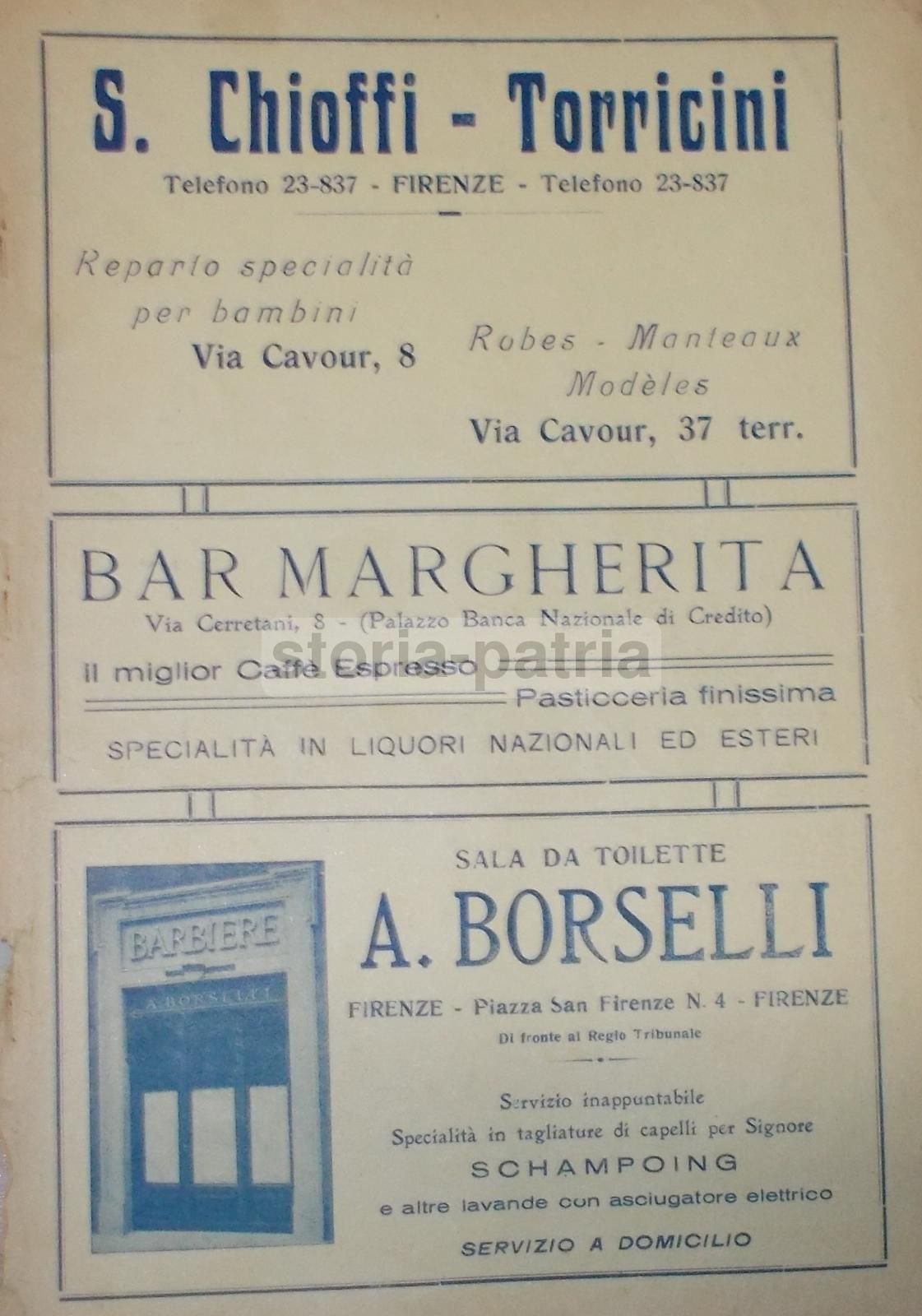 Pubblicità Ditta Ugo Fini, Firenze, Anni '30, Illustratore Chiari