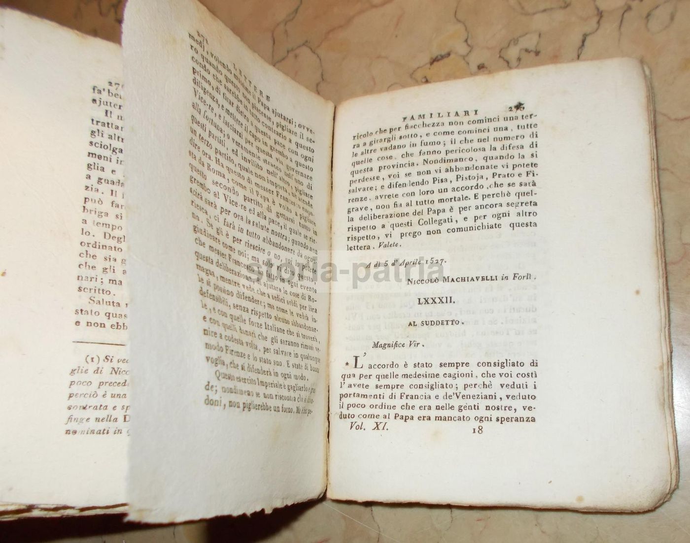 Opere Di Niccolò Machiavelli, Volume XI: Lettere Familiari, 1819