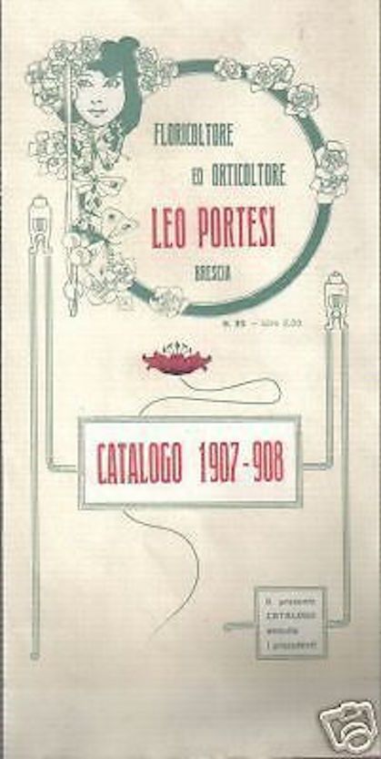 Stampa Pubblicitaria Liberty Leo Portesi, Brescia, Floricoltore, 1910 Circa