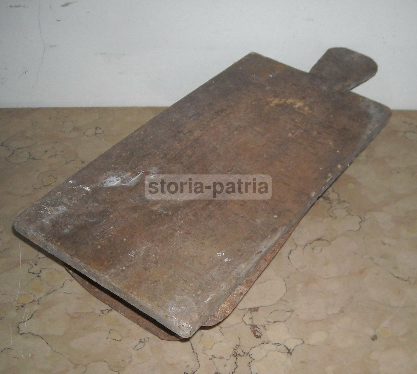 Antico Attrezzo Agricolo In Ferro E Legno, XIX Secolo, Artigianato Popolare