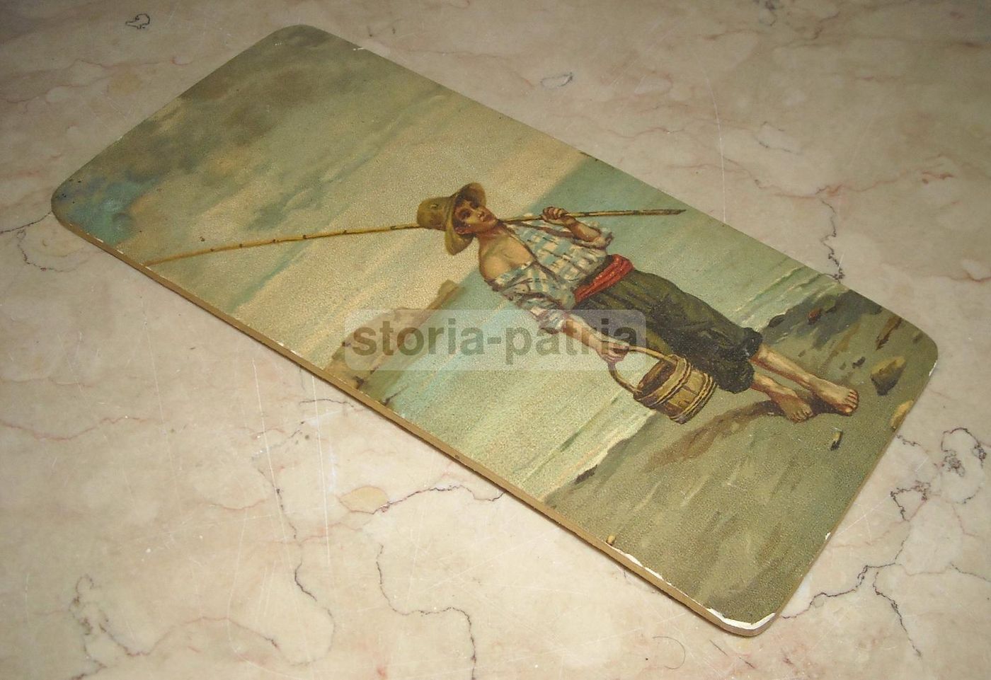 Cromolitografia Antica: Pescatore Napoletano (fine '800   Inizio '900)