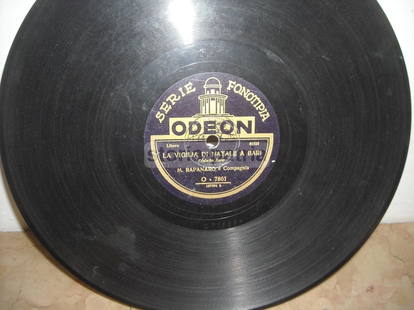Disco Fonotipia Odeon, Dialetto Barese, Compagnia Rapanaro, Anni '20
