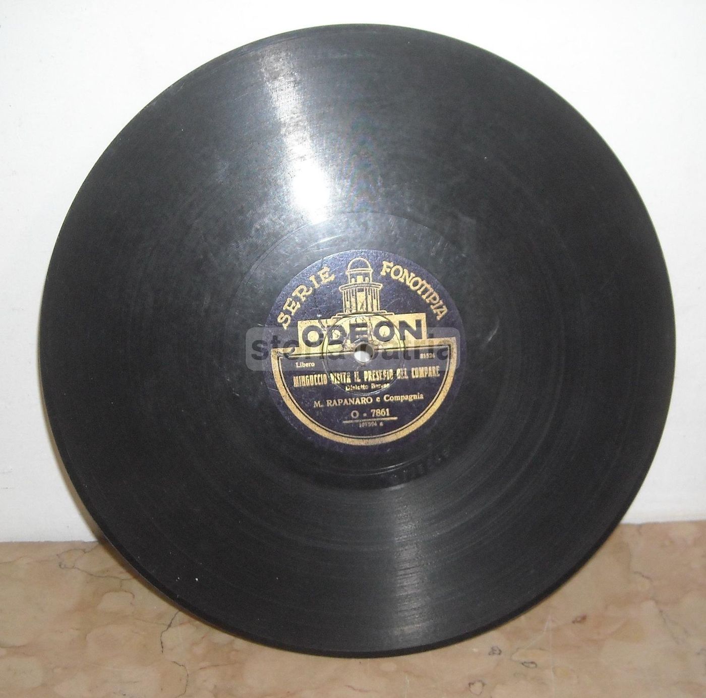 Disco Fonotipia Odeon, Dialetto Barese, Compagnia Rapanaro, Anni '20