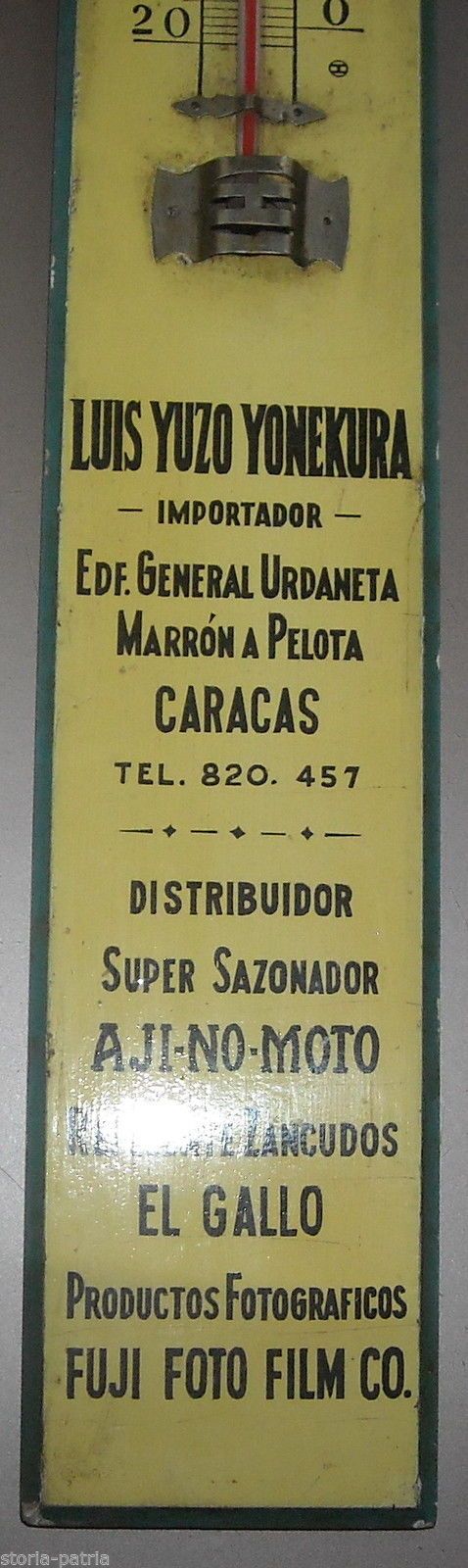 Termometro Pubblicitario Fuji Foto Film Yonekura Caracas, Epoca