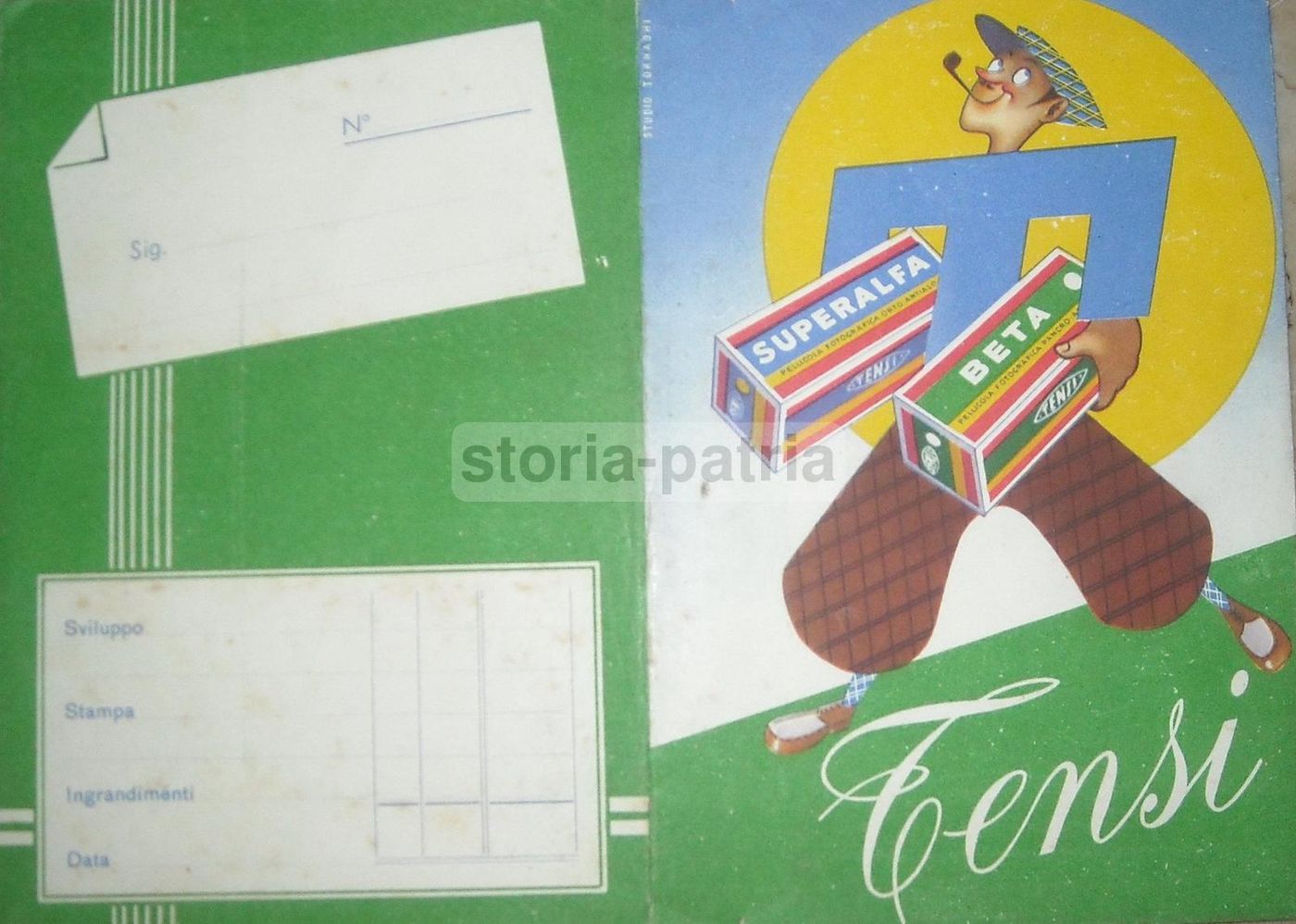 Folder Pubblicitario Tensi Pellicole Fotografiche, Anni '30 '50