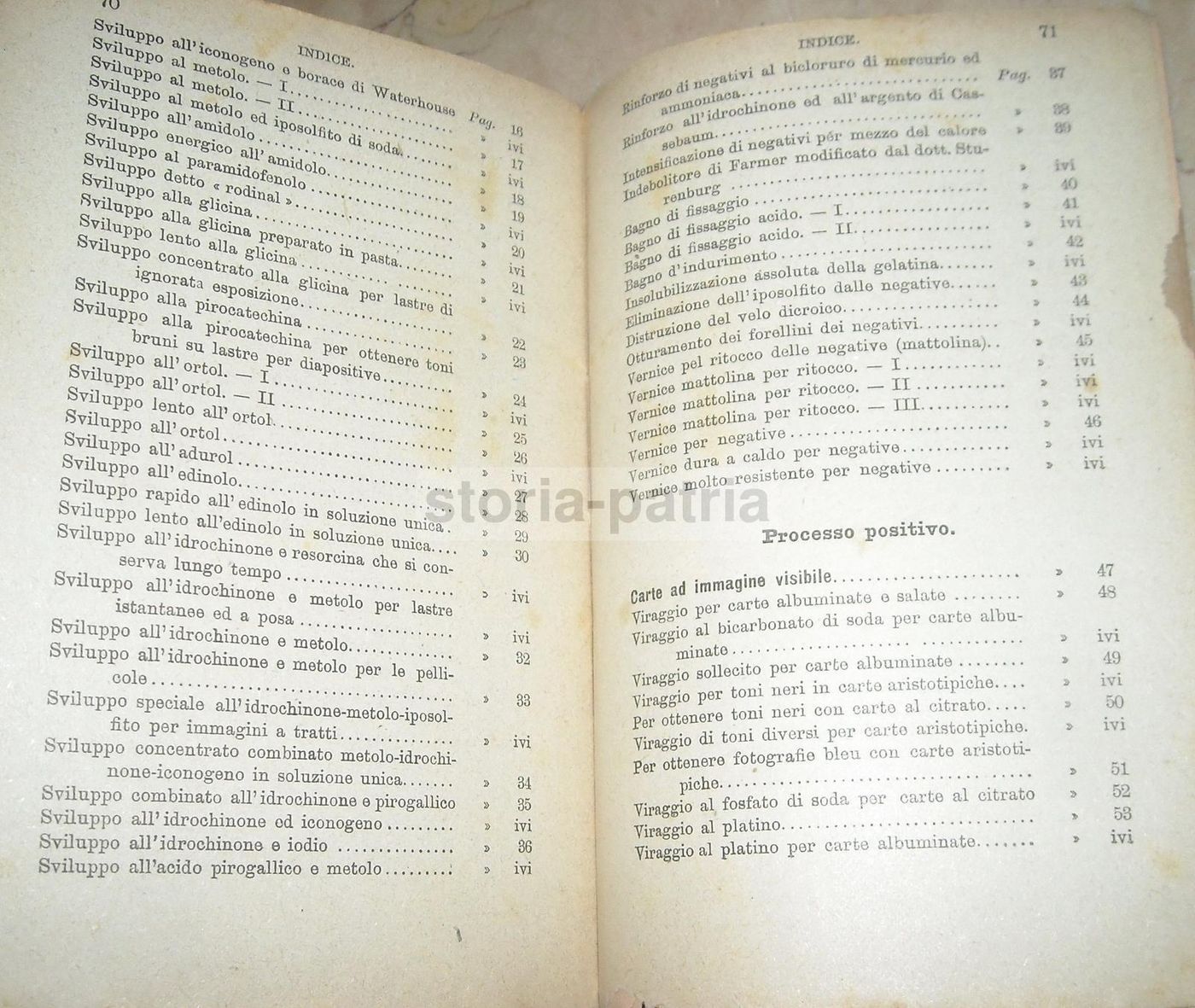 Ricettario Fotografico L. Sassi 1919 Tecnica Sviluppo Fotografia