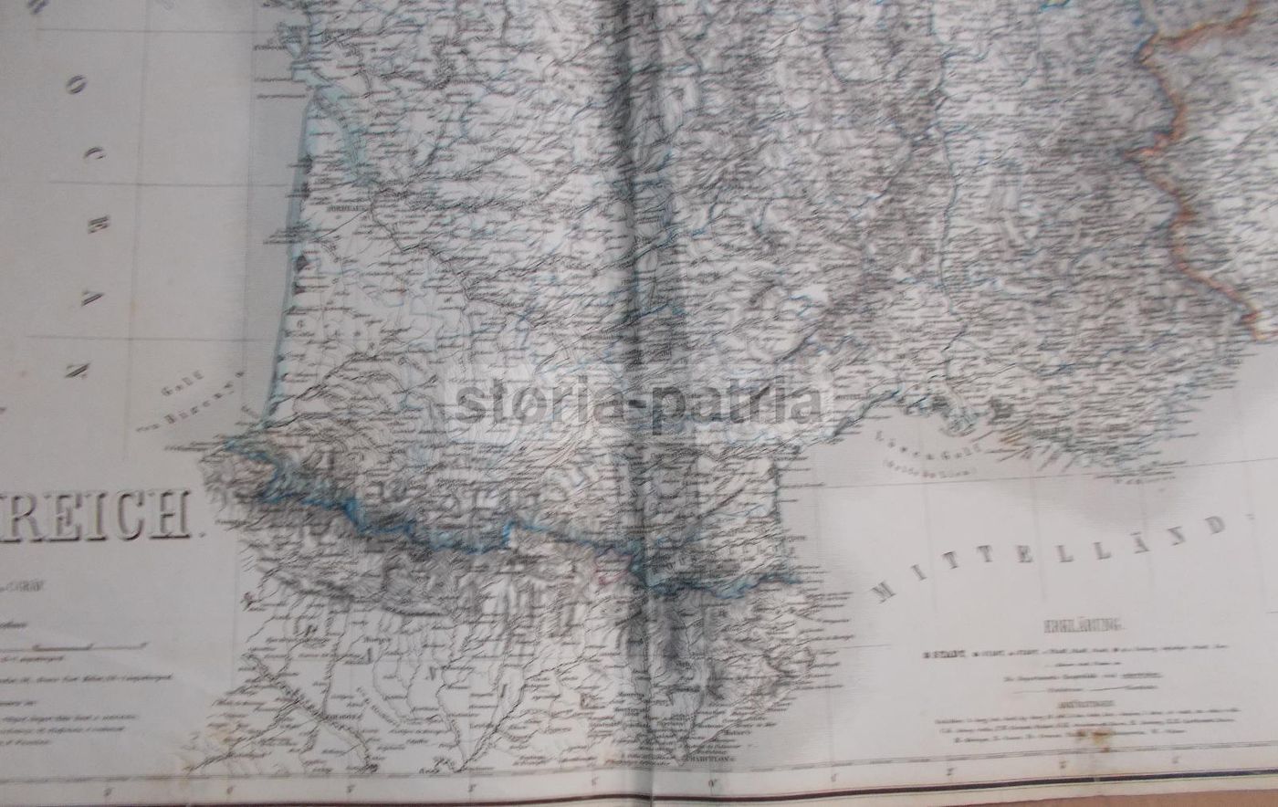 Mappa Antica Della Francia, Corsica E Liguria, 1860 1880, Weimar Institut