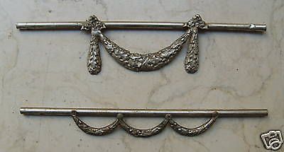 Fregi Antichi Liberty In Metallo Con Festoni Decorativi Epoca 1900