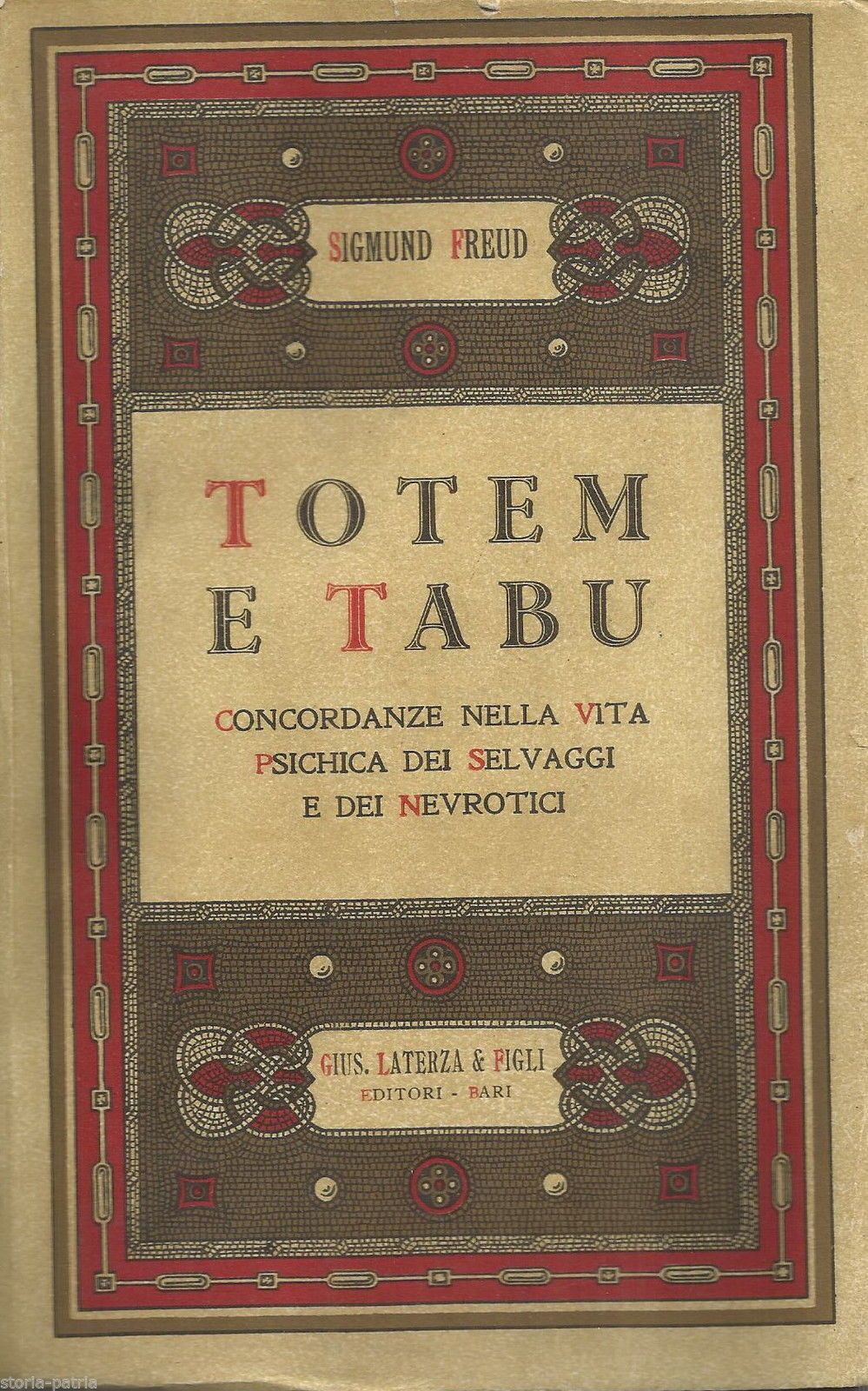 Totem E Tabù (1946) Di Sigmund Freud, Prima Edizione Laterza